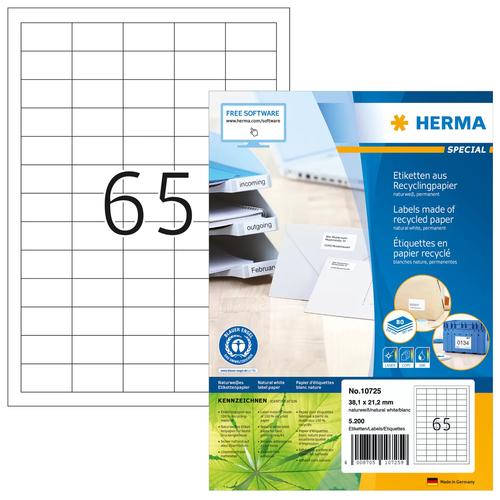 HERMA 10725 printer label White Self-adhesive printer label 4008705107259 10725 (4008705107259) printeris