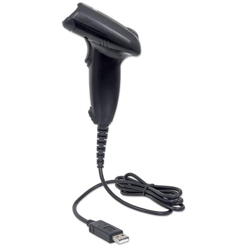 Manhattan Laser barcode scanner 30 cm scan depth, red laser, USB svītru koda lasītājs