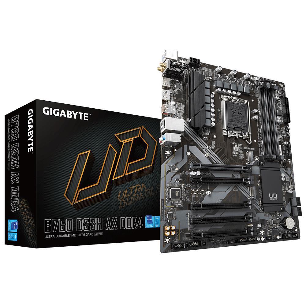 Mainboard|GIGABYTE|Intel B760 Express|LGA1700|ATX|Memory DDR4|Memory slots 4|4xPCI-Express 3.0 1x|1xPCI-Express 4.0 16x|2xM.2|1xHDMI|1xDispl pamatplate, mātesplate