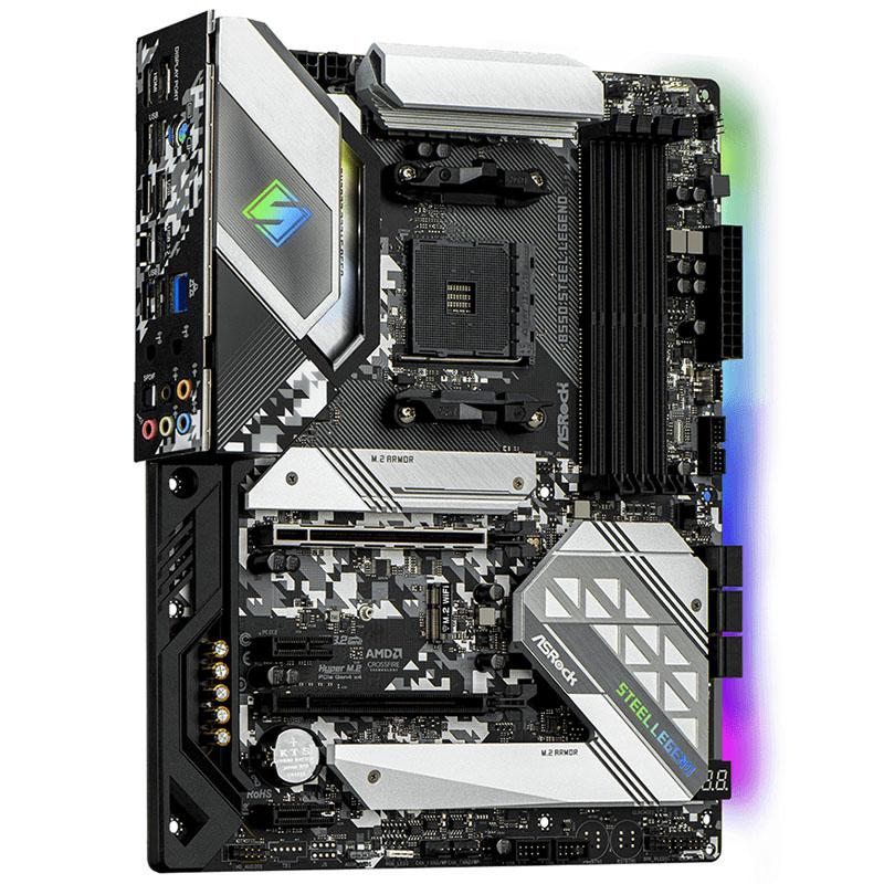 ASRock B550 Steel Legend ATX Mainboard Socket AM4 M.2/HDMI/DP/USB3.2 pamatplate, mātesplate