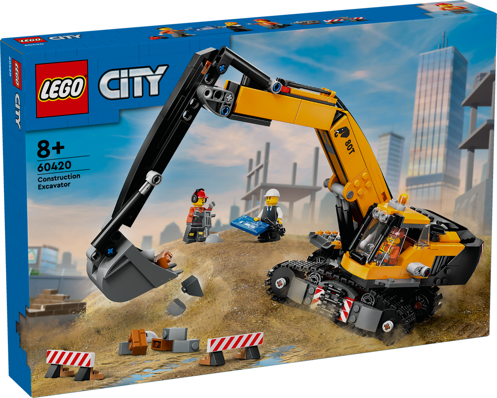 LEGO® City Geltonas statybų ekskavatorius (60420) 60420 (5702017586939) LEGO konstruktors