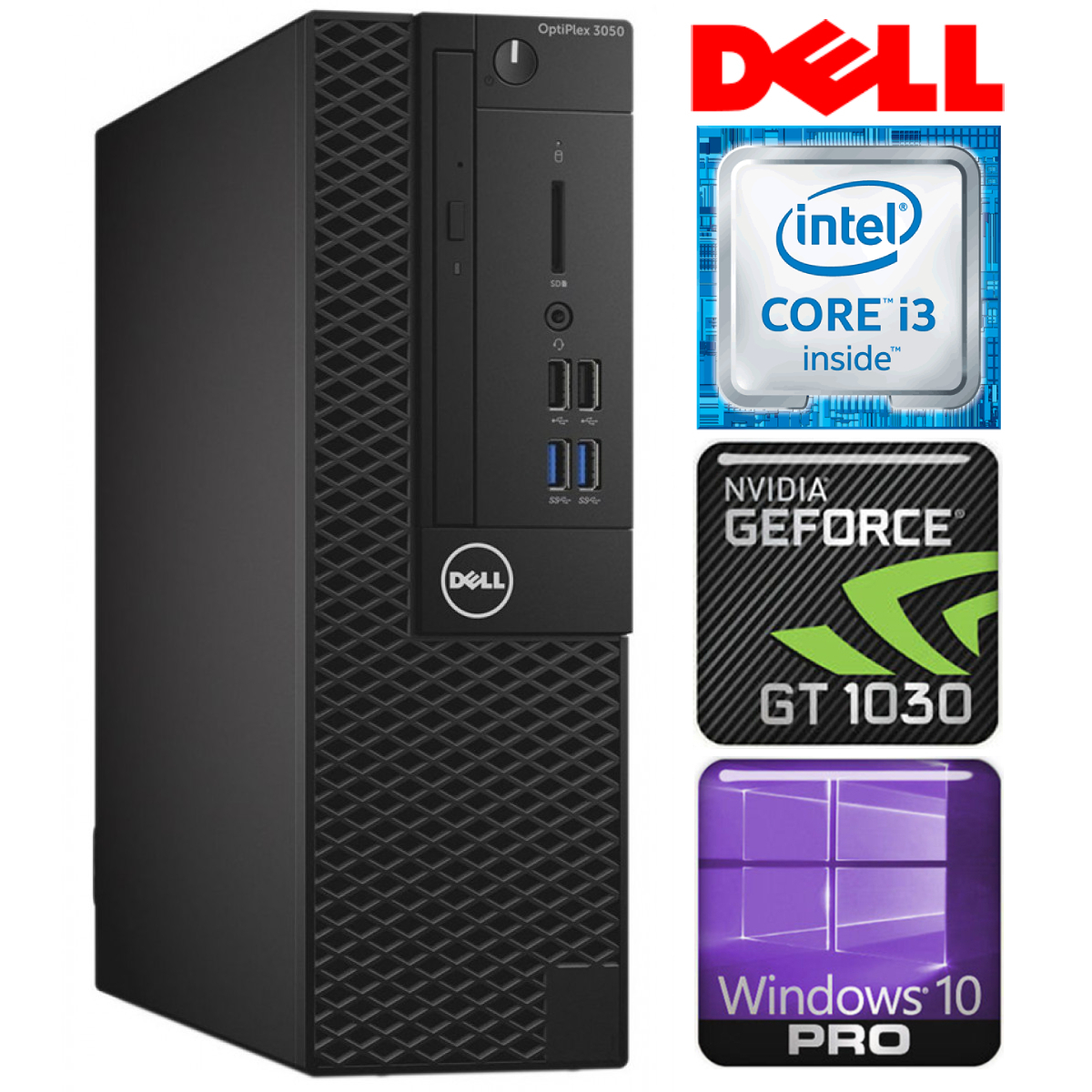 DELL 3050 SFF i3-7100 8GB 1TB SSD M.2 NVME+2TB GT1030 2GB WIN10Pro RW32855 (EAN411532855)