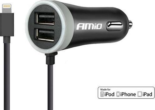 Ladowarka AMiO PCH PRO-02 Jednoczesciowa 2x USB-A 2.4 A  (AMI-02057) AMI-02057 (5903293020579) iekārtas lādētājs