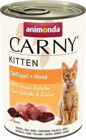 Animonda Carny Kitten smak: wolowina i drob 400 g 83969 (4017721839693) kaķu barība