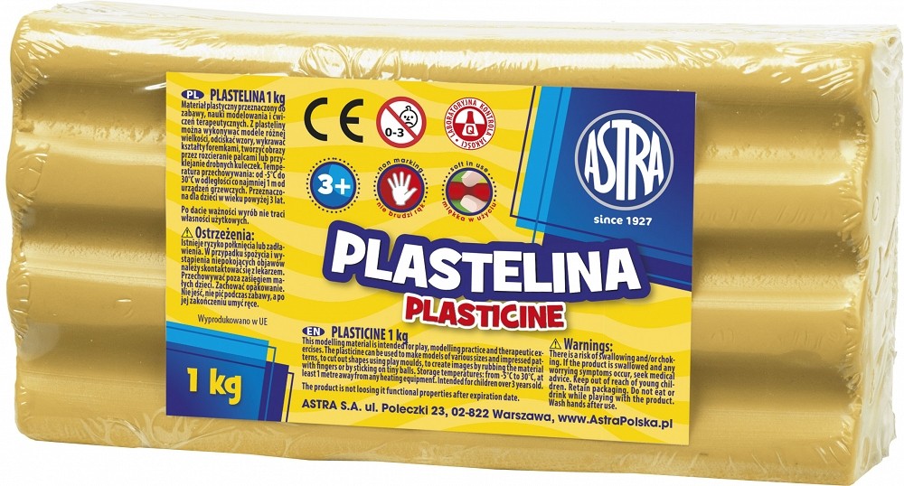 Astra Plastelina 1 kg jasnobrazowa (303111020) 303111020 (5900263030262) materiāli konstruktoriem