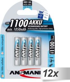 Ansmann Akumulator Rechargeable AAA / R03 1050mAh 12 szt. 8254705 Baterija