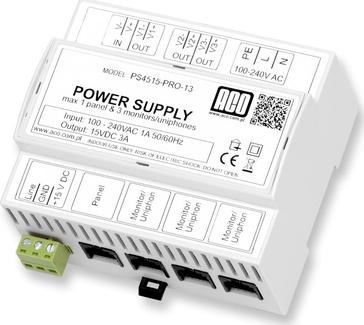 ACO ACO PS45-15-PRO-13 Zasilacz video DIN 15V, 3A 11177 (5905997381109)