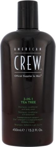 American Crew 3-IN-1 Shampoo, Conditioner & Body Wash Tea Tree - Szampon do wlosow dla mezczyzn 450ml 69695 (669316215241) Matu šampūns