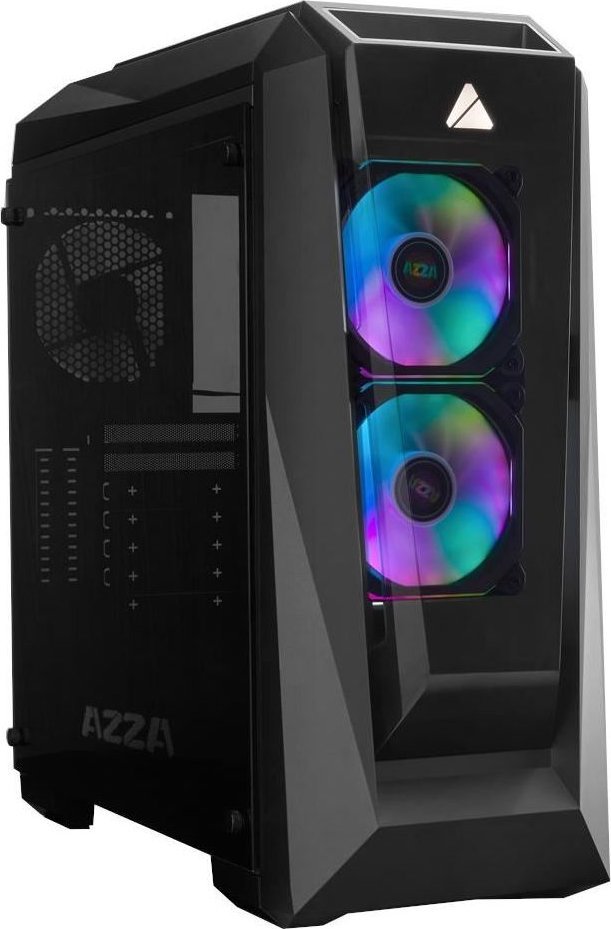 Geh AZZA Midi ATX Chroma 410B (B/Win) 2x RGB Datora korpuss