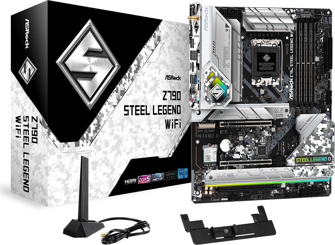 Z790 STEEL LEGEND WIFI S1700 4DDR5 USB 3.2 ATX pamatplate, mātesplate