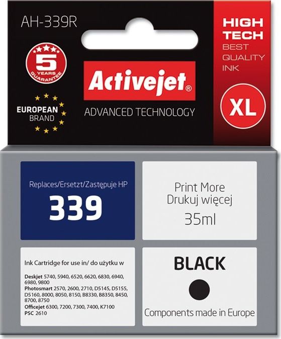 Activejet ink for Hewlett Packard No.339 C8767EE kārtridžs