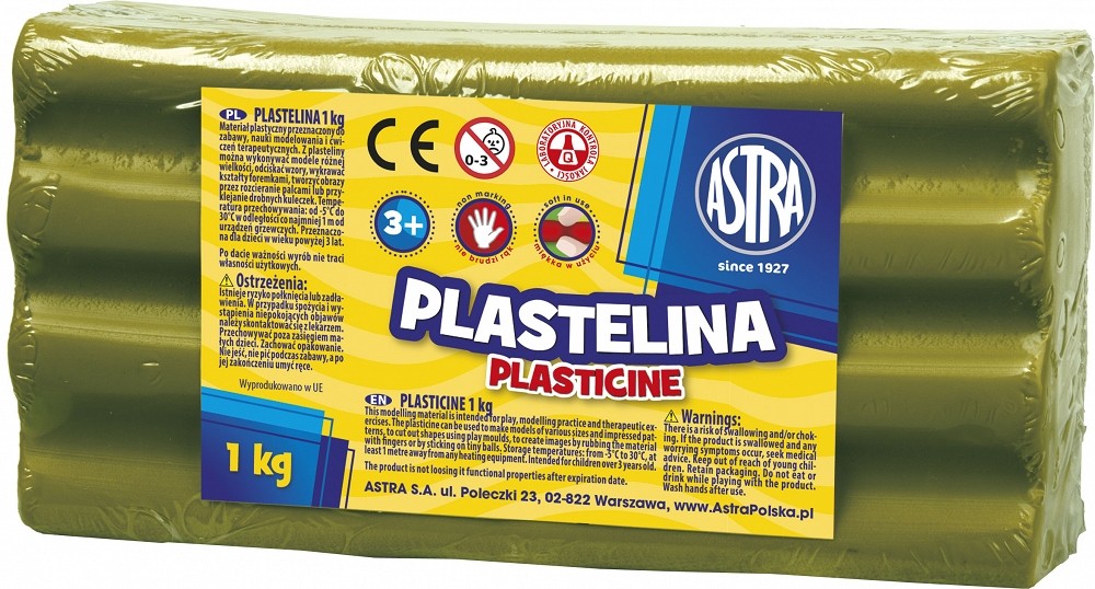 Astra Plastelina 1 kg oliwkowa (303111018) 303111018 (5900263030897) materiāli konstruktoriem