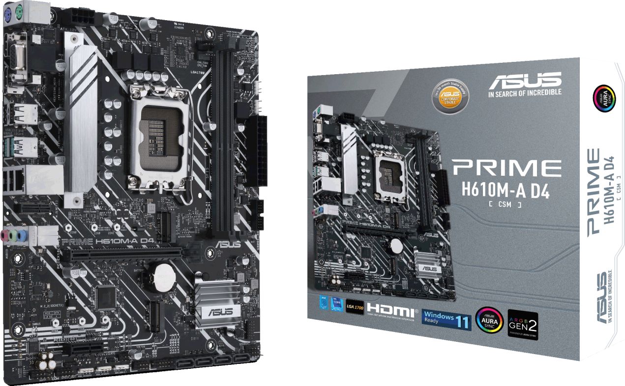 Plyta glowna Asus PRIME H610M-A D4-CSM pamatplate, mātesplate