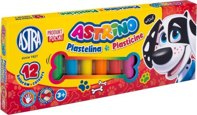 Astra Plastelina ASTRINO 12 kolorow Astra AE505AST (5901137158082) materiāli konstruktoriem