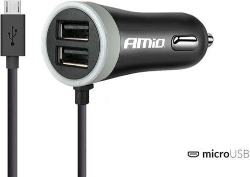 Ladowarka AMiO PCH PRO-01 Jednoczesciowa 2x USB-A 2.4 A  (AMI-02056) AMI-02056 (5903293020562) iekārtas lādētājs