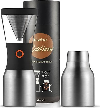 Asobu Cold Brew Coffee Silver, 1.1 L Kafijas automāts