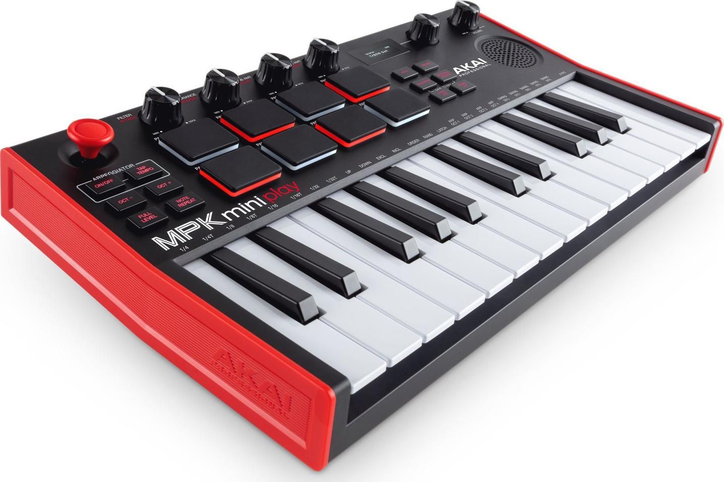 AKAI MPK Mini Play MK3 Control keyboard Pad controller MIDI USB Black, Red klaviatūra