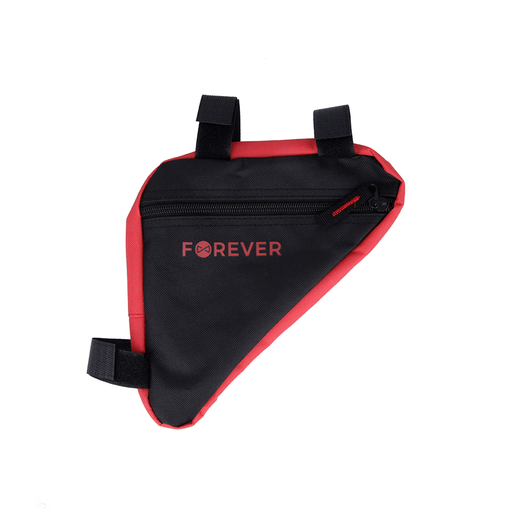 Bike frame bag FB-100 Forever Outdoor black-red Mobilo telefonu turētāji