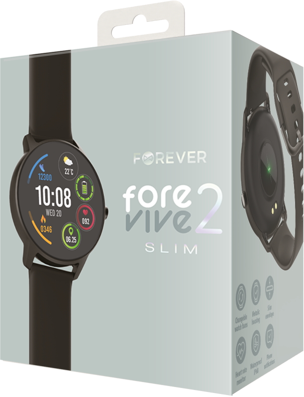 Forever ForeVive 2 Slim SB-325 Viedpulkstenis Viedais pulkstenis, smartwatch