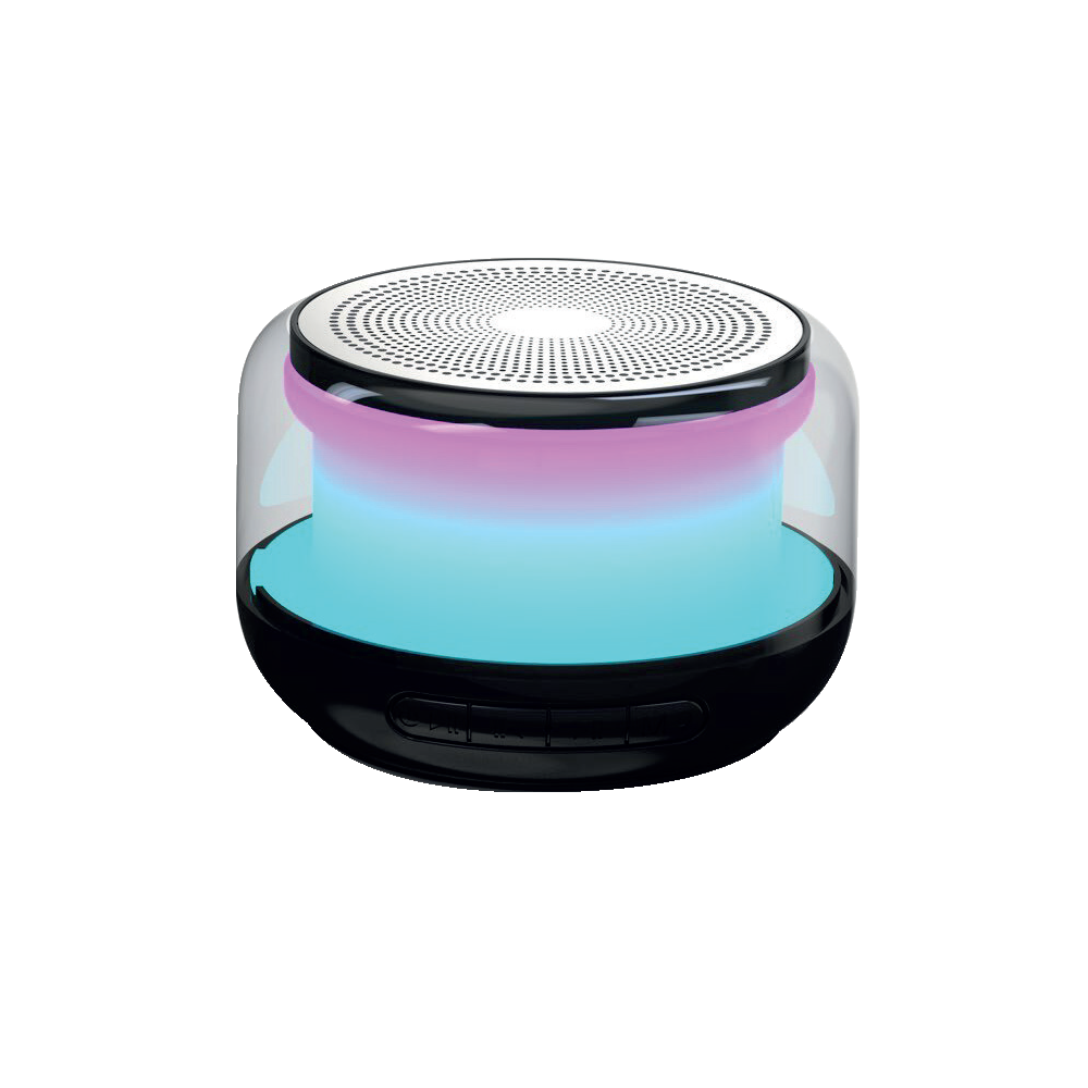 Setty speaker round RGB GB-700 black pārnēsājamais skaļrunis