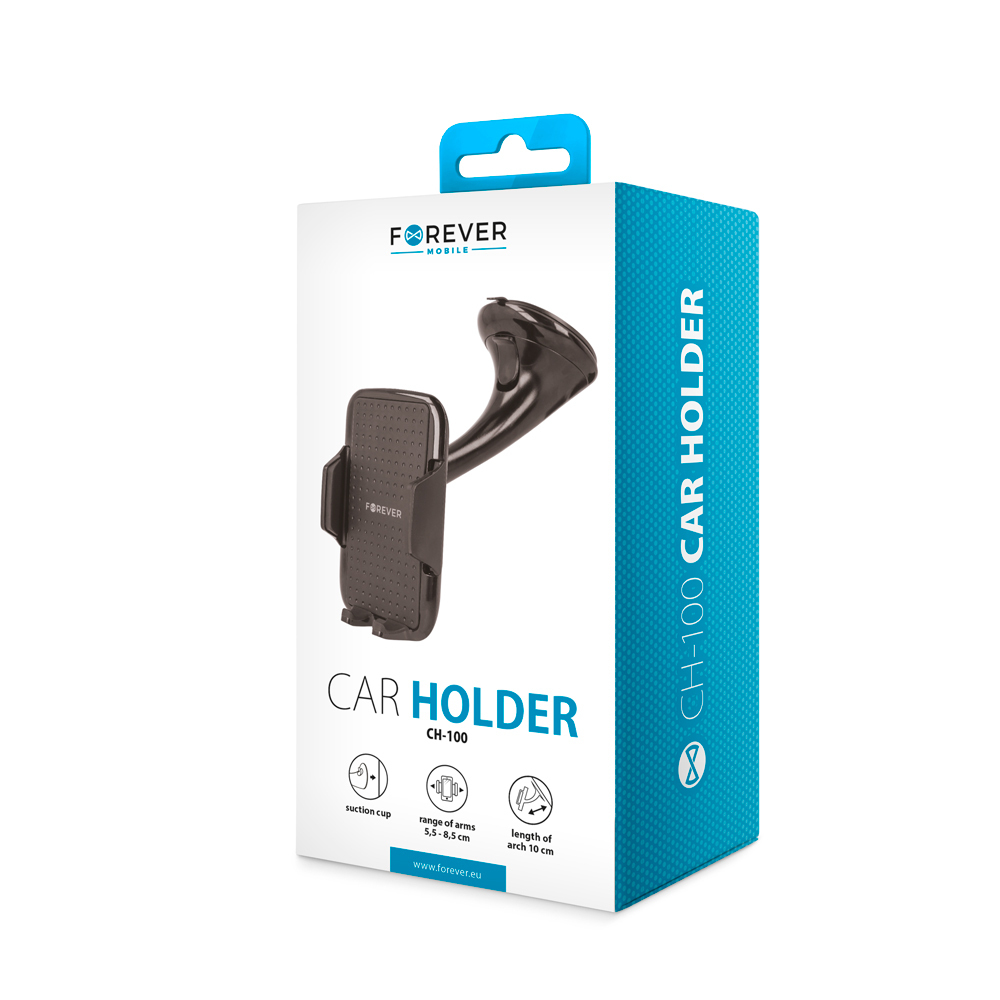 Forever car holder for windshield CH-100 black Mobilo telefonu turētāji