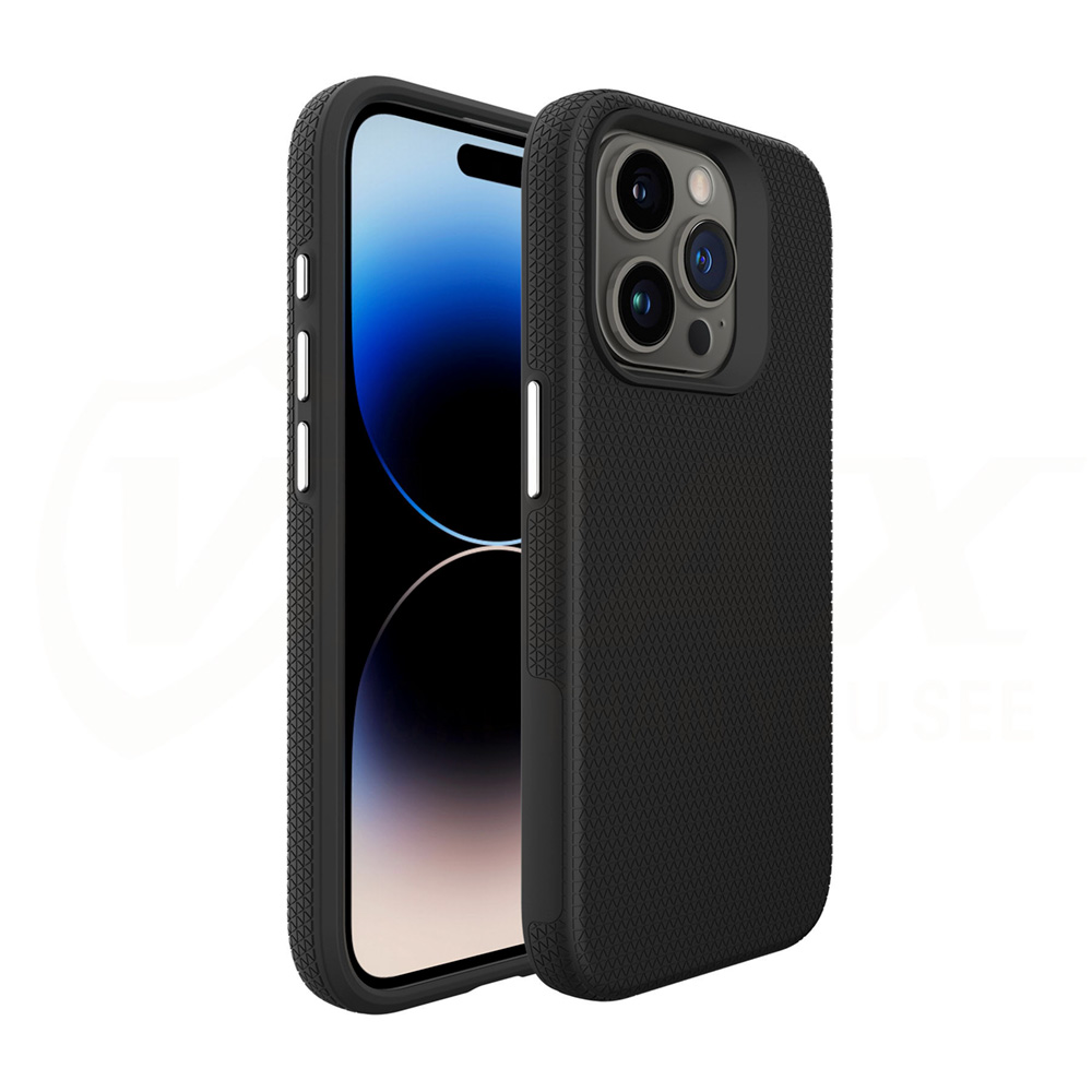 Vmax Triangle case for iPhone 13 Pro Max 6,7 black GSM177053 (6976757302183) maciņš, apvalks mobilajam telefonam