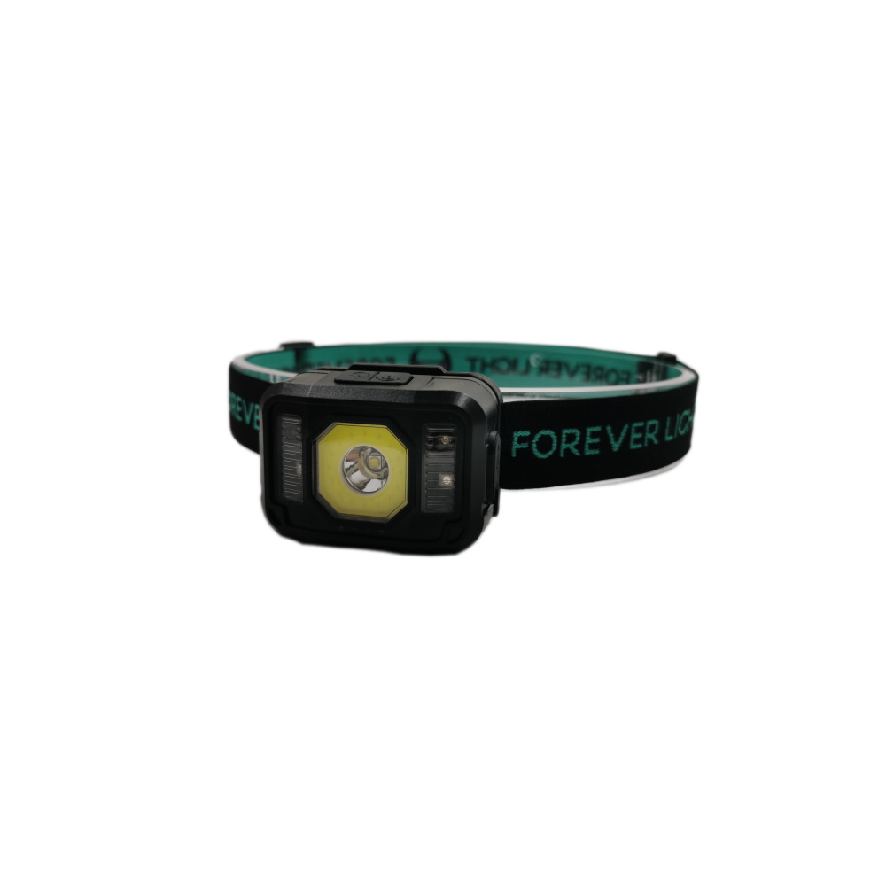 LED Headlamp Senso XP-E 3W + COB 3W with sensor 270lm 1200mAh Li-Pol Forever Light apgaismes ķermenis