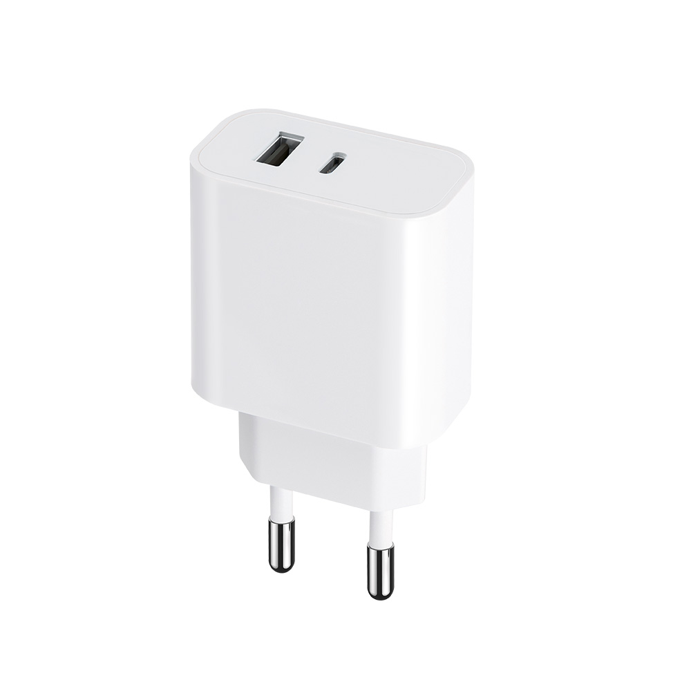 Maxlife MXTC-06 PD QC charger 1x USB-C 1x USB 30W white iekārtas lādētājs