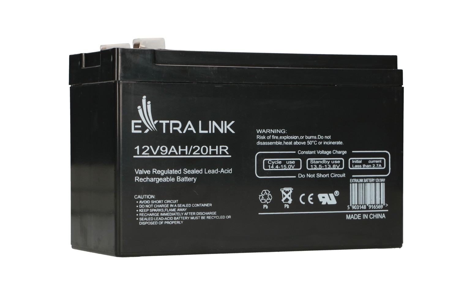 EXTRALINK 12V 9Ah AGM battery UPS aksesuāri