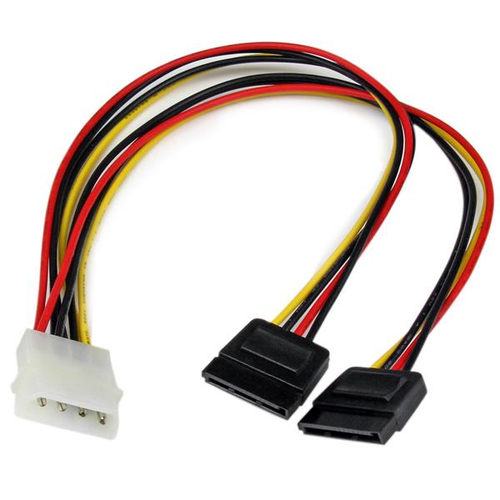 StarTech.com SATA Y-Stromkabel - Splitter Power Y Kabel SATA zu Molex - 1 x L... adapteris