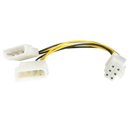 StarTech.com 12cm LP4 Molex auf 6pin PCI Express Stromkabel (LP4PCIEXADAP) adapteris