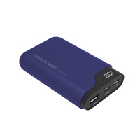 Powerbank RealPower PB-7500C midnight blue, USB C Powerbank, mobilā uzlādes iekārta