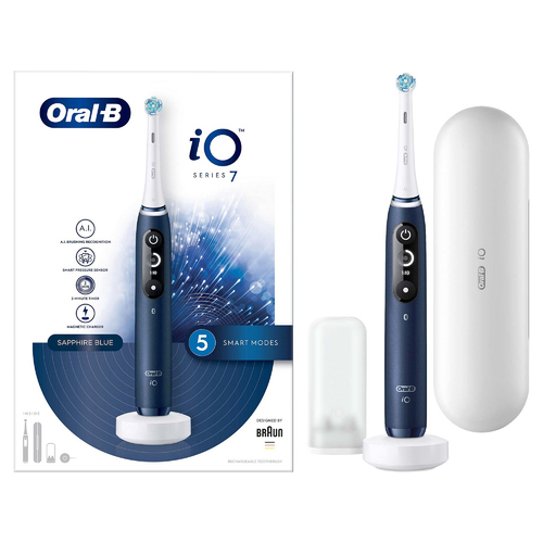 Oral-B iO7 Series Electric Toothbrush, Saphire Blue Oral-B mutes higiēnai
