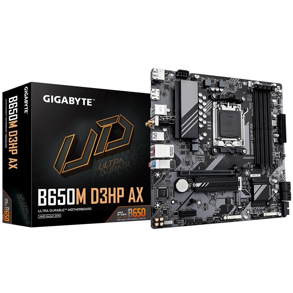 Mainboard|GIGABYTE|AMD B650|SAM5|Micro-ATX|Memory DDR5|Memory slots 4|1xPCI-Express 16x|1xPCI-Express 3.0 1x|2xM.2|1xHDMI|2xDisplayPort|2xUS pamatplate, mātesplate