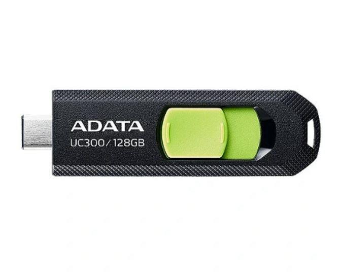 ADATA FLASHDRIVE UC300 128GB USB 3.2 BLACK&GREEN USB Flash atmiņa