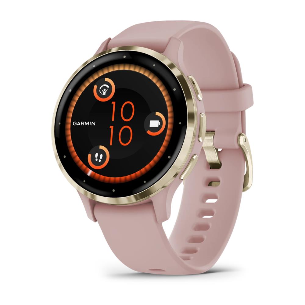 Garmin Venu 3S 3.05 cm (1.2") AMOLED Digital 390 x 390 pixels Touchscreen Gold, Rose Wi-Fi GPS (satellite) 010-02785-03 Viedais pulkstenis, smartwatch