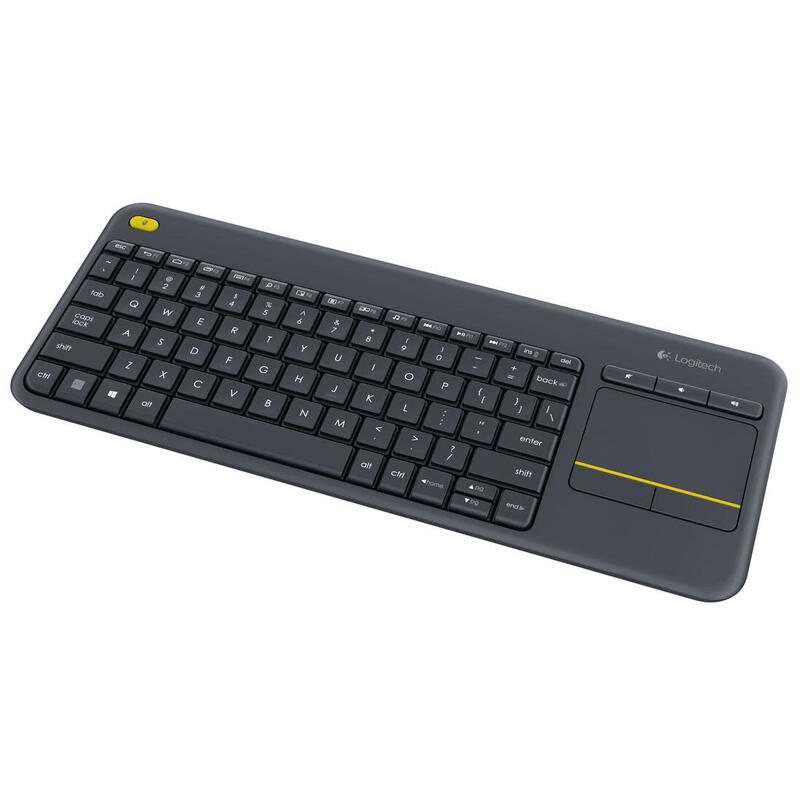 Logitech K400 Plus Keyboard, Pan Nordic Wireless Touch, Black klaviatūra