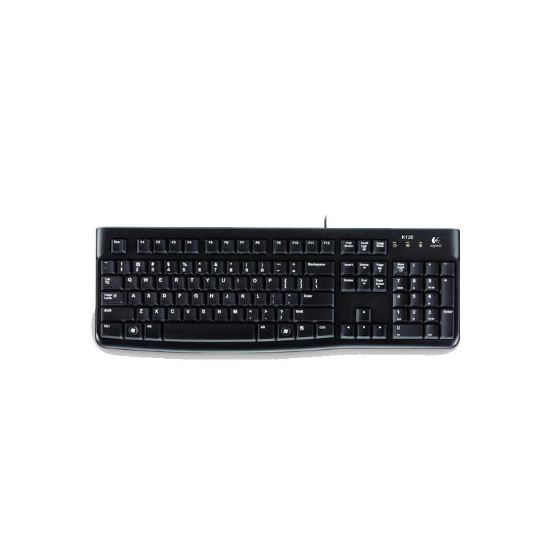 Logitech K120 USB QWERTZ Ungarisch Black (920-002640) klaviatūra