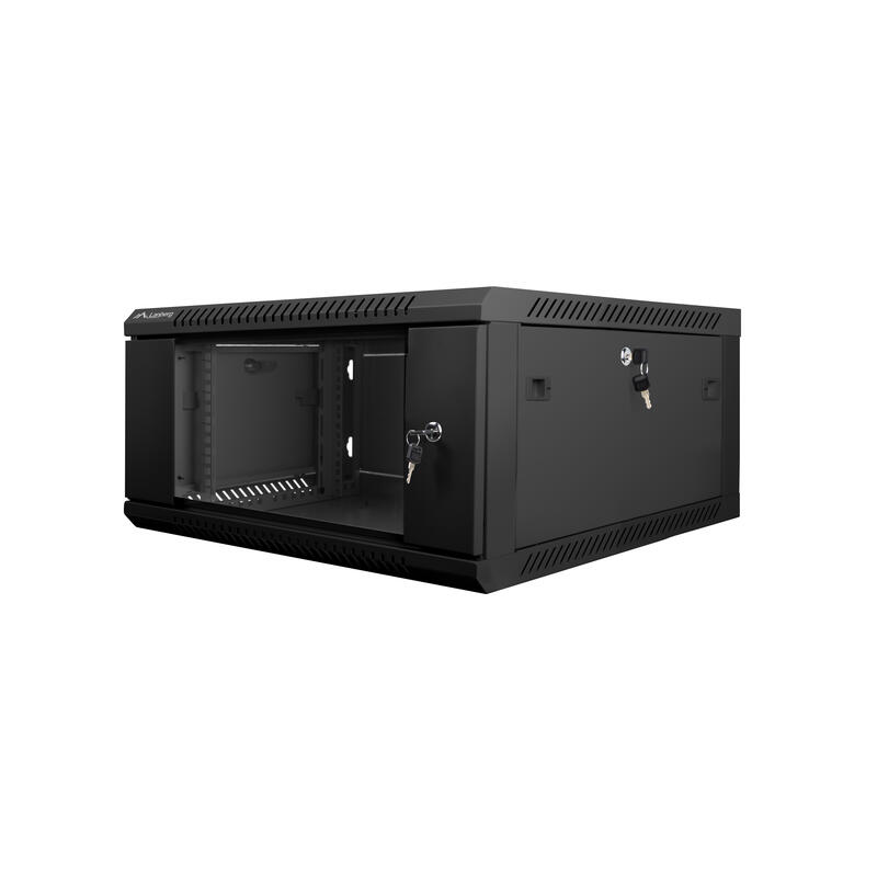 Wall-Mounted Rack 19''   4U 600X600mm black Serveru aksesuāri