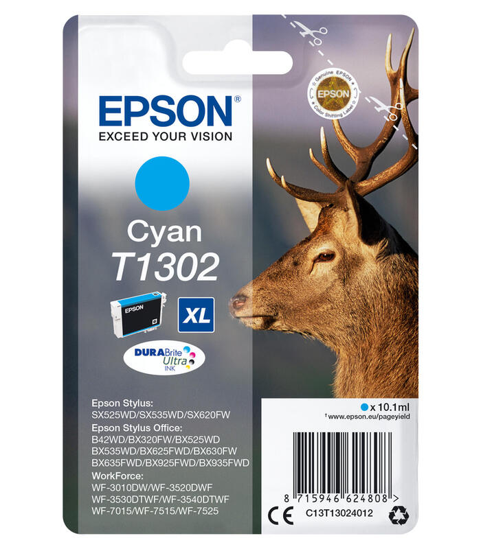 Epson ink cartridge cyan DURABrite T 130           T 1302 kārtridžs