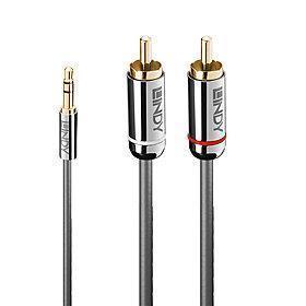 CABLE AUDIO 3.5MM TO PHONO 1M/35333 LINDY 35333 (4002888353335) kabelis video, audio