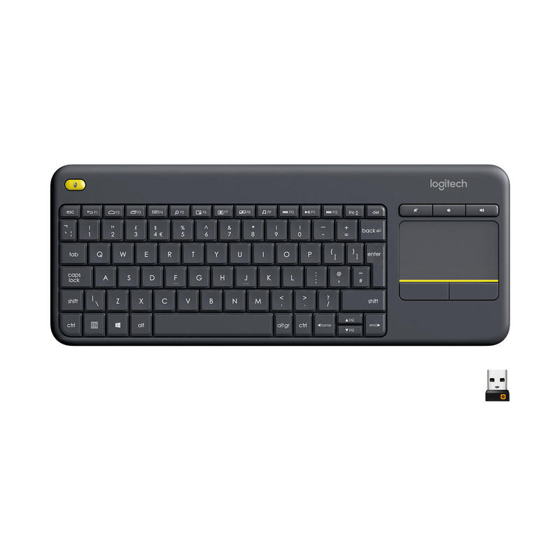 Logitech K400 Plus RF Wireless Schweiz black Tastatur (920-007133) Datora pele