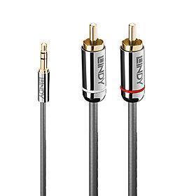 CABLE AUDIO 3.5MM TO PHONO 3M/35335 LINDY 35335 (4002888353359) kabelis video, audio