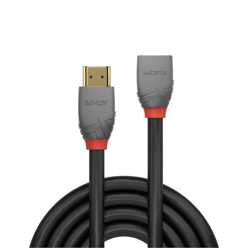 Lindy HDMI 2.0 Verlangerungskabel 1m, Anthra Line kabelis, vads