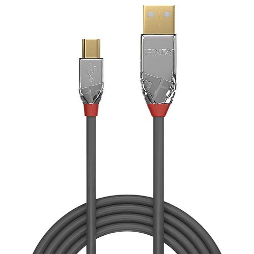 Lindy USB 2.0 Typ A an Mini-B Kabel Cromo Line 5m kabelis, vads