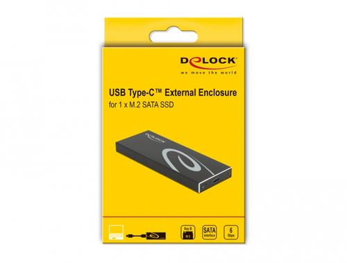 DeLOCK external enclosure for M.2 SATA SSD, drive enclosure 42003 aksesuārs datorkorpusiem