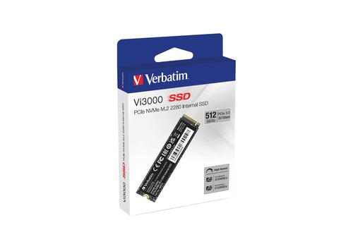 Verbatim Vi3000 512GB M.2 PCIe Gen3 NVME 2280 (3300/2500 MB/s) SSD disks