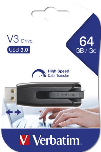 V3 USB 3.0 Drive 64G     Black USB Flash atmiņa