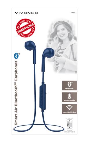 Vivanco 38910 headphones/headset Wireless In-ear Calls/Music Bluetooth Blue 4008928389104 austiņas