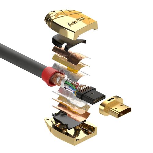 HDMI High Speed Kabel 2.00m, Gold Line kabelis, vads